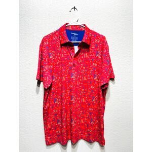 Birdie Bound Polo XL Pink Abstract Bright